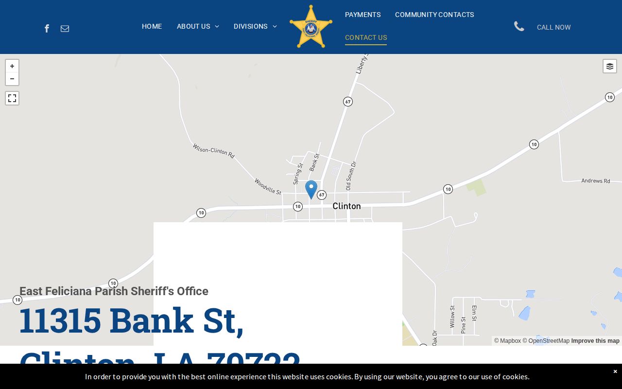 East Feliciana Parish Sheriff's Office warrant and wanted contact source